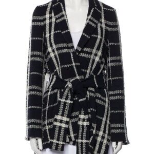 Derek Lam Black and White Blazer with Wrap Design